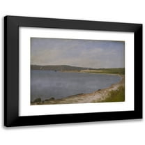 Albert Bierstadt 14x11 Black Modern Framed Museum Art Print Titled - San Francisco Bay (1871-1873)