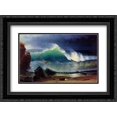 thumbnail image 1 of Albert Bierstadt 2x Matted 24x18 Black Ornate Framed Art Print 'The Shore of the Turquoise Sea', 1 of 2