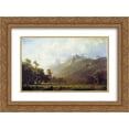 thumbnail image 1 of Albert Bierstadt 2x Matted 24x18 Gold Ornate Framed Art Print 'The Sierras near Lake Tahoe', 1 of 2