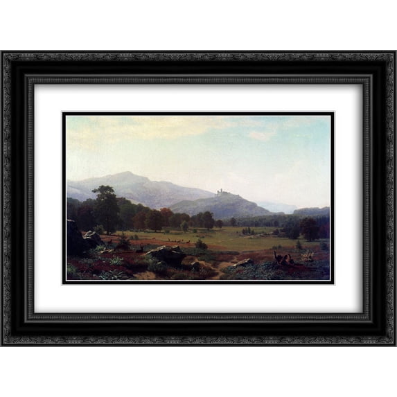 Albert Bierstadt 2x Matted 24x20 Black Ornate Framed Art Print 'Autumn in the Conway Meadows Looking towards Mount Washington, New Hampshire'