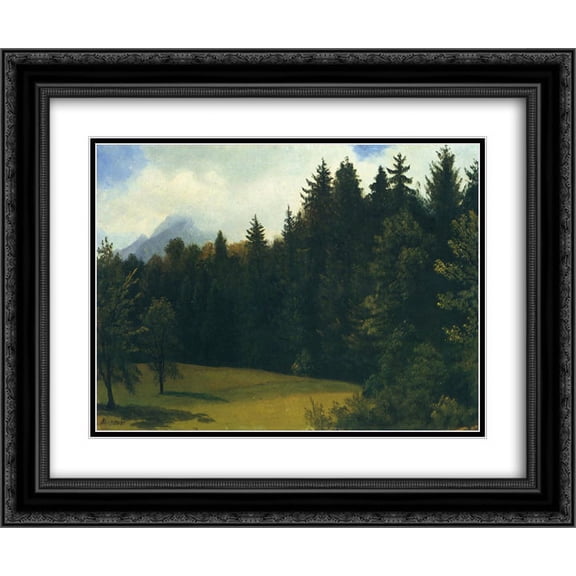 Albert Bierstadt 2x Matted 24x20 Black Ornate Framed Art Print 'Mountain Resort'