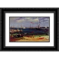 thumbnail image 1 of Albert Bierstadt 2x Matted 24x20 Black Ornate Framed Art Print 'Nassau Harbor', 1 of 2