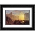 thumbnail image 1 of Albert Bierstadt 2x Matted 24x20 Black Ornate Framed Art Print 'Yosemite Valley, Yellowstone Park', 1 of 2