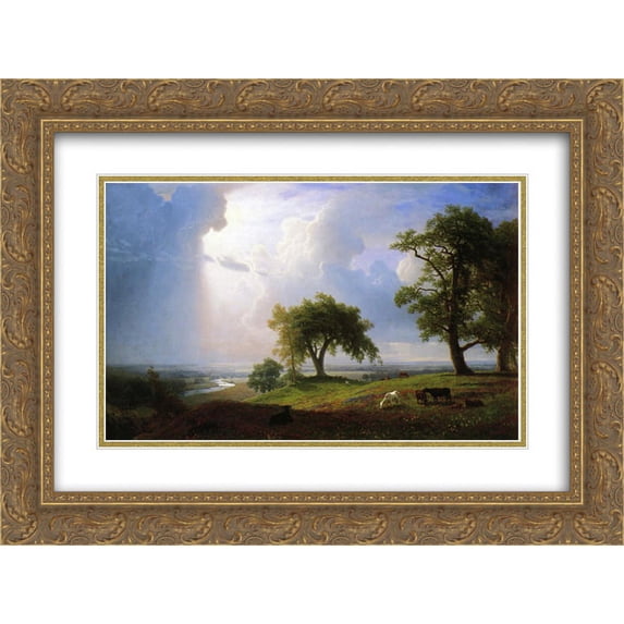 Albert Bierstadt 2x Matted 24x20 Gold Ornate Framed Art Print 'California Spring'
