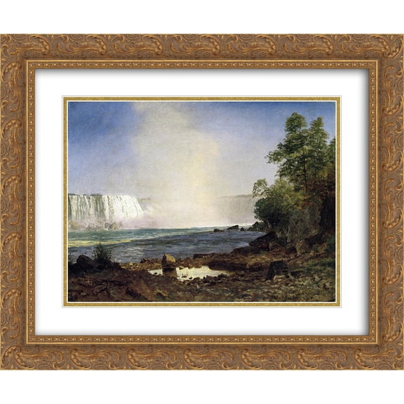 Albert Bierstadt 2x Matted 24x20 Gold Ornate Framed Art Print 'Niagara Falls'
