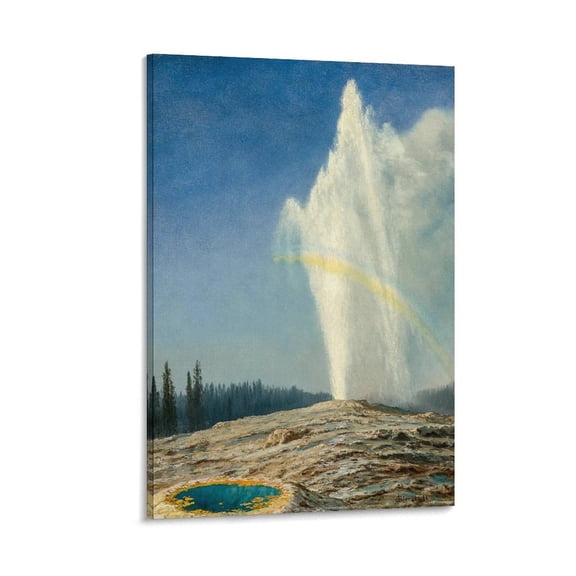 Albert Bierstadt (Old Faithful) Posters of Famous Paintings Poster Poster Decorative Painting Canvas Wall Art Living Room Posters Bedroom Painting 16x24inch(40x60cm)