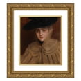 thumbnail image 1 of Albert Edelfelt 20x23 Gold Ornate Framed and Double Matted Museum Art Print Titled - Portrait of a Young Woman (1891), 1 of 4