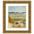 thumbnail image 1 of Albert Edelfelt 20x24 Gold Ornate Framed and Double Matted Museum Art Print Titled - Archipelago Landscape; Unfinished (1885 - 1889), 1 of 4