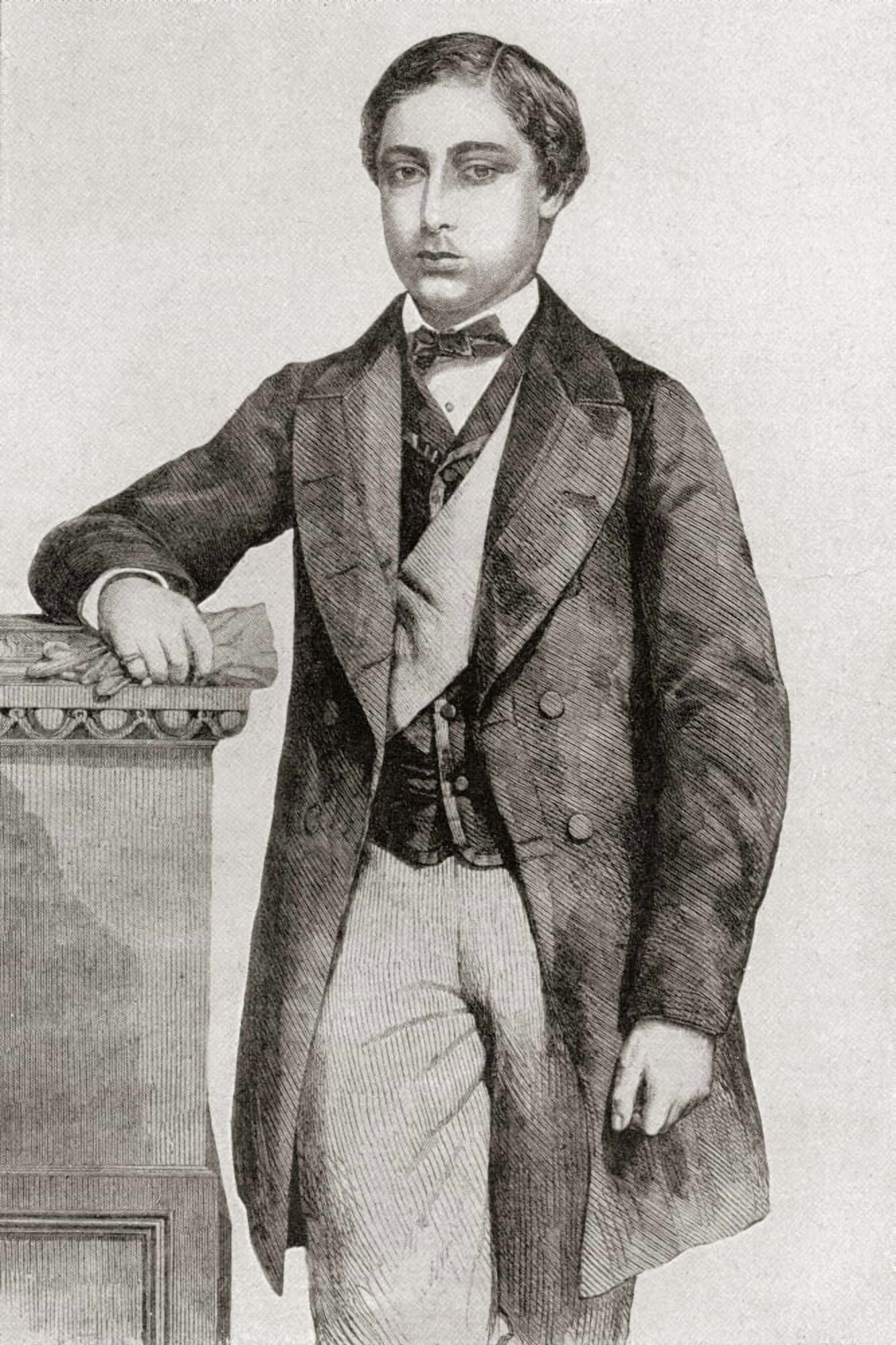 Albert Edward Prince of Wales 1841-1910 future King Edward VII seen here in 1860 From Edward VII His Life and Times published 1910 Canvas Art - Ken Welsh Design Pics (11 x 17)
