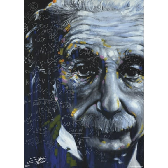 Albert Einstein - Artistic Formulas Laminated Poster (39 x 55)