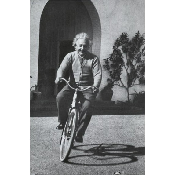 Albert Einstein - Bike Poster (24 x 36)