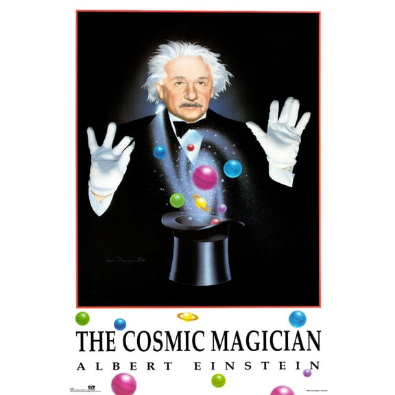 Albert Einstein Cosmic Magician Poster #JJ103 27"x40" 27x40 Multi Color Rectangle Bad Dog Posters