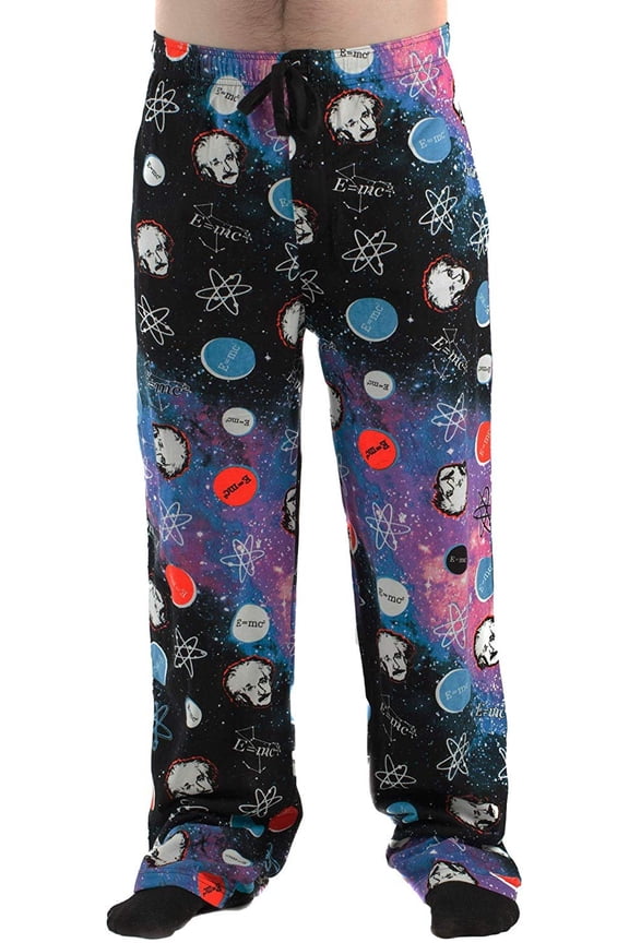 Mens Albert Einstein E=mc2 Galaxy Sleep Pants Lounge Pants Pajama Bottoms XL
