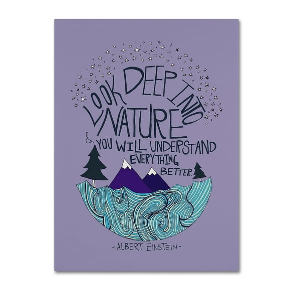 "Albert Einstein Nature" Canvas Art by Leah Flores