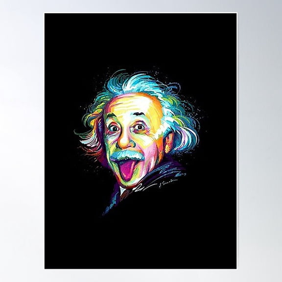 Albert Einstein Poster Home Decor Office Wall Art Living Room Decor, Paper Poster Only