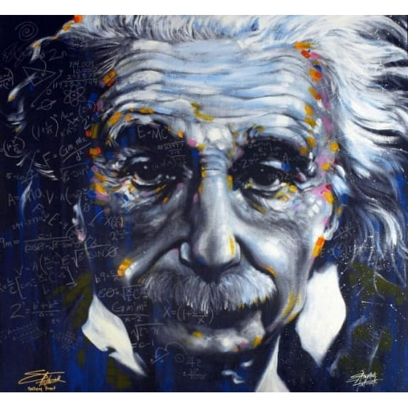 Albert Einstein - Stephen Fishwick Poster (24 X 36)