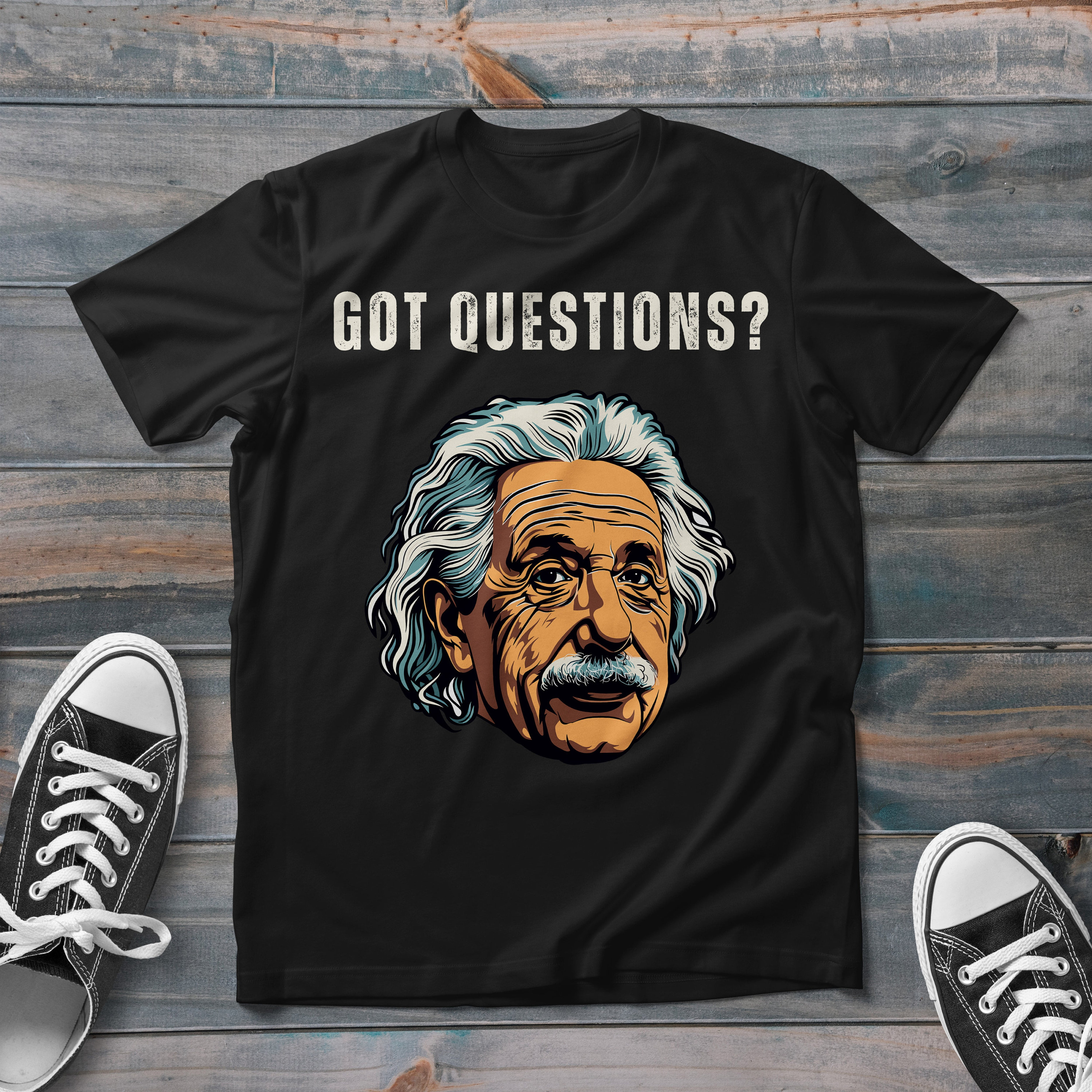 Albert Einstein TShirt, Einstein Got Questions Shirt, Science Retro