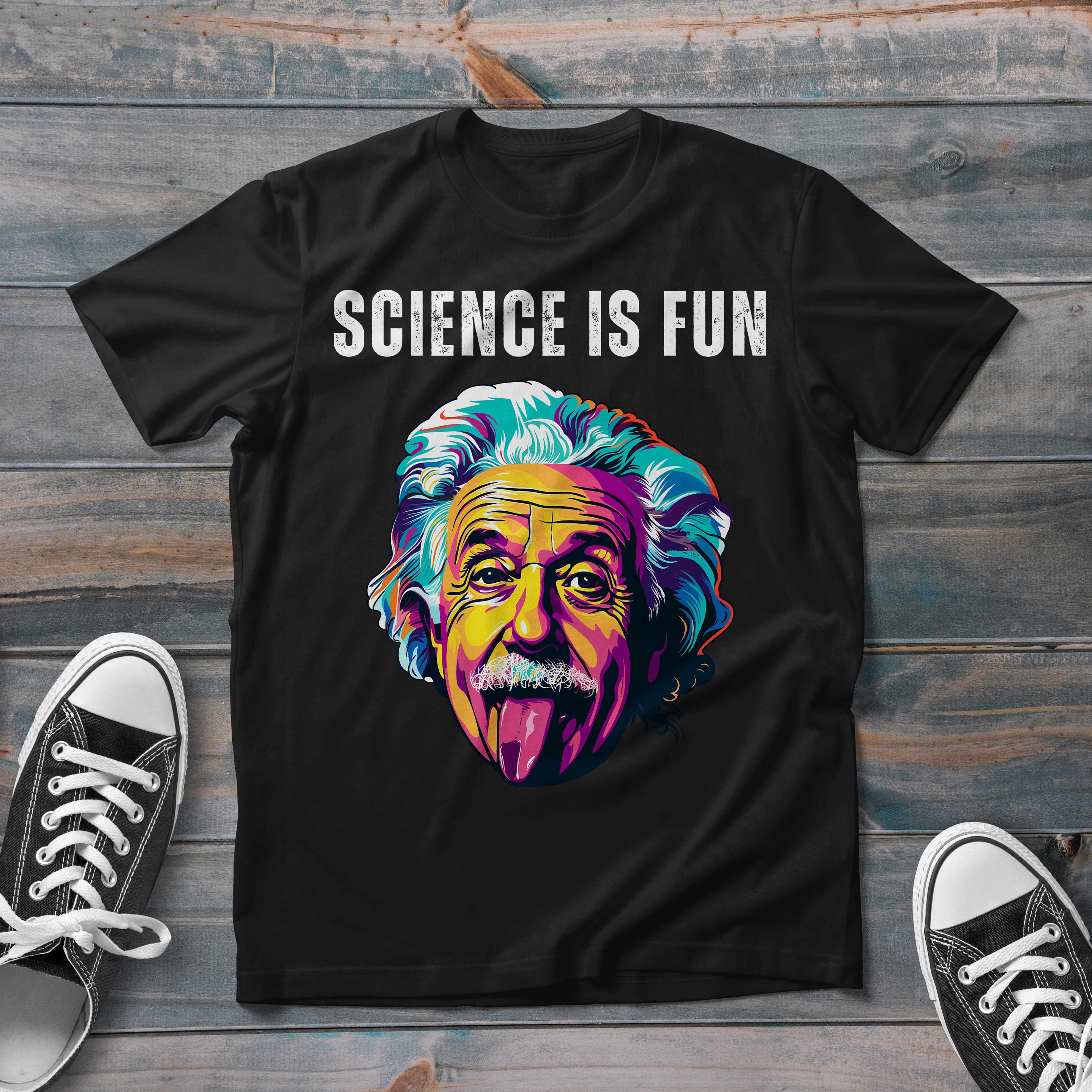 Albert Einstein T-Shirt, Einstein Science Is Fun Shirt, Science Retro ...