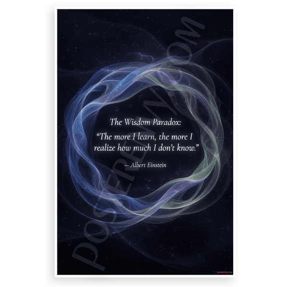 Albert Einstein "The more I learn, the more I realize how much I don't know" Inspirational 12"x18" US Made Poster