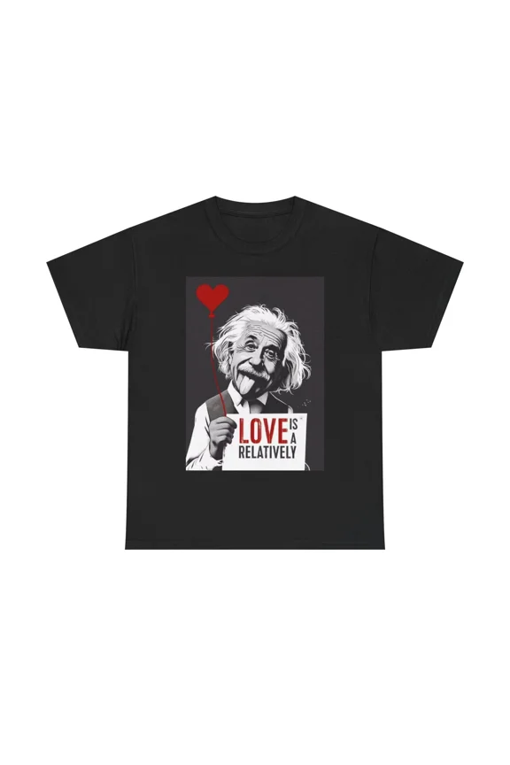 Albert Einstein Theory Of Love Science Humor Graphic Unisex Tee Shirt, up to size 5XL