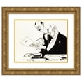 thumbnail image 1 of Albert Engström 18x15 Gold Ornate Wood Frame and Double Matted Museum Art Print Titled - Springer the Notary (1902), 1 of 4