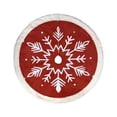 thumbnail image 1 of Albert & Hazel 9080845 28 in. Celebrations Home Red & White Scandinavian Snowflake Tree Skirt Indoor Christmas Decor, 1 of 2