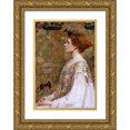 thumbnail image 1 of Albert Herter 11x14 Gold Ornate Wood Frame and Double Matted Museum Art Print Titled - Woman with Red Hair, 1 of 4