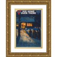 thumbnail image 1 of Albert Herter 14x18 Gold Ornate Wood Frame and Double Matted Museum Art Print Titled - His Home Over There-More than 2000 Such Homes for Our Boys United War Work Campaign, November 11th - 18, 1 of 4
