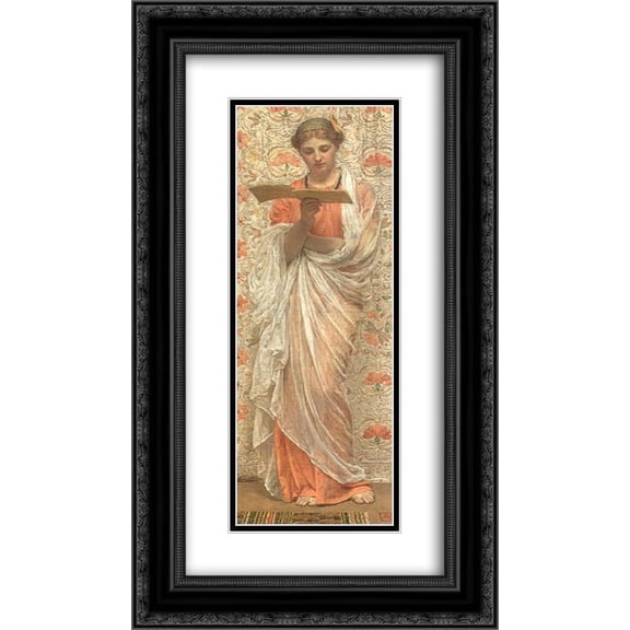 Albert Joseph Moore 2x Matted 14x24 Black Ornate Framed Art Print 'A Reader'