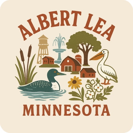 Albert Lea Minnesota Keepsakes Souvenir Vinyl Sticker – Destination Travel Keepsake Collectible (3-Inches Wide)