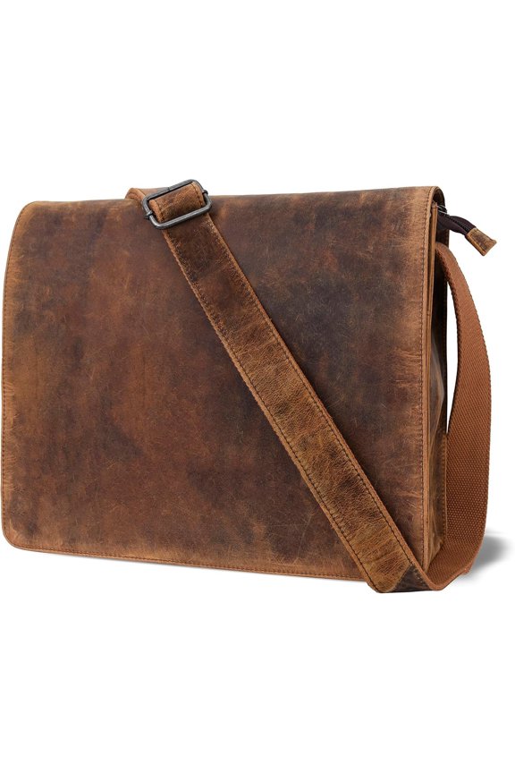 Albert Leather Messenger Bag for Men