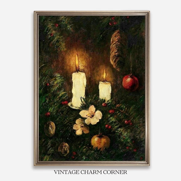 Albert Lorey Groll Pine Candle Still Life Unframed Paper Print