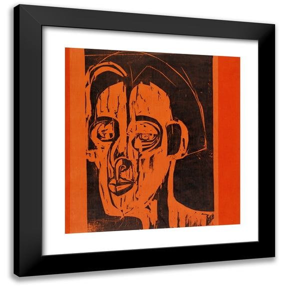 Albert Müller 12x13 Black Modern Framed Museum Art Print Titled - Portrait Ernst Ludwig Kirchner II (1925)