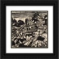 thumbnail image 1 of Albert Müller 20x20 Black Ornate Framed Double Matted Museum Art Print Titled: Village in Tessin (1925), 1 of 5