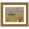 thumbnail image 1 of Albert Marquet 14x12 Gold Ornate Wood Frame and Double Matted Museum Art Print Titled - Vedette In&nbsp;Hamburg (1909), 1 of 4