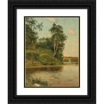 thumbnail image 1 of Albert Nikolaevich Benois 15x18 Black Ornate Wood Framed Double Matted Museum Art Print Titled - A Landscape in Finland, 1 of 5