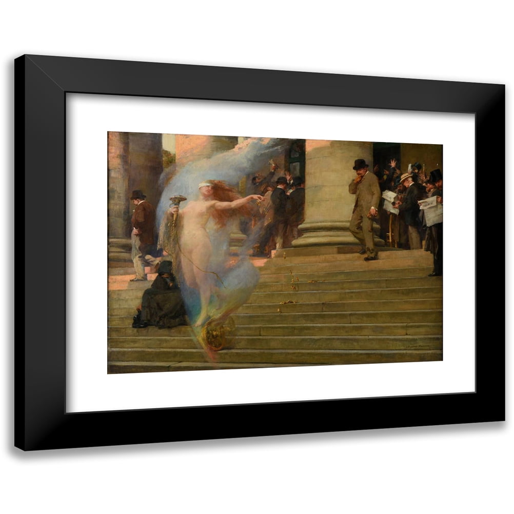 Albert Pierre-René Maignan 24x18 Black Modern Framed Museum Art