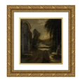 thumbnail image 1 of Albert Pinkham Ryder 12x13 Gold Ornate Wood Frame and Double Matted Museum Art Print Titled - The Temple of the Mind, 1 of 4