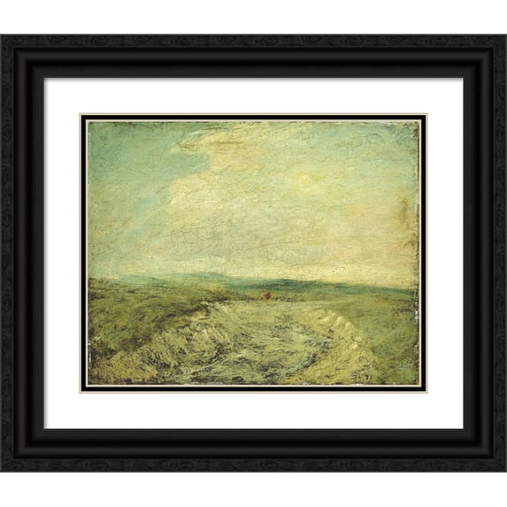 Albert Pinkham Ryder 14x12 Black Ornate Wood Framed Double Matted Museum Art Print Titled: The Essex Canal (C. 1896)