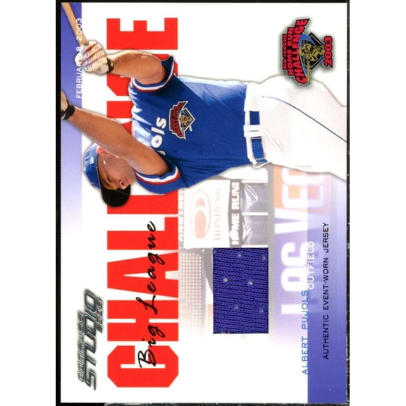 Albert Pujols 03 Jsy Card 2003 Studio Big League Challenge Materials #29