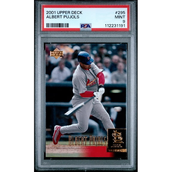 Albert Pujols 2001 Upper Deck Baseball Rookie Card RC #295 Graded PSA 9
