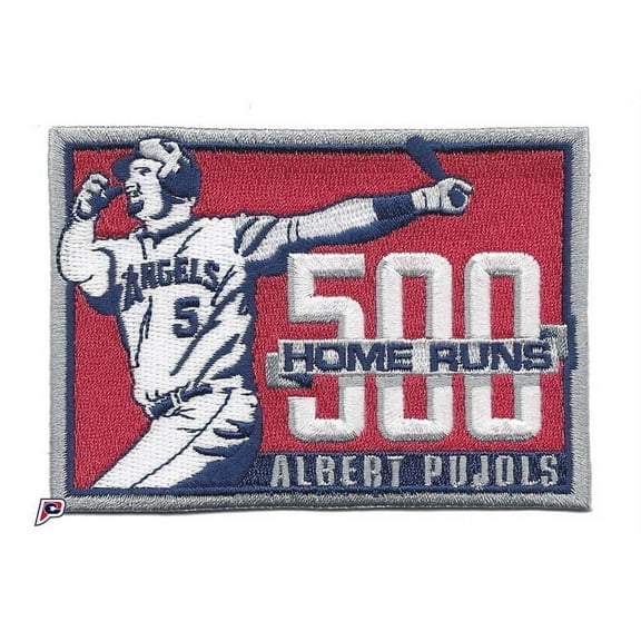 Albert Pujols 500th Home Runs Commemorative Patch Los Angeles Angels (2014)