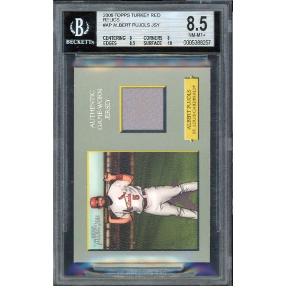 Albert Pujols Card 2006 Topps Turkey Red B Relics #Ap BGS 8.5