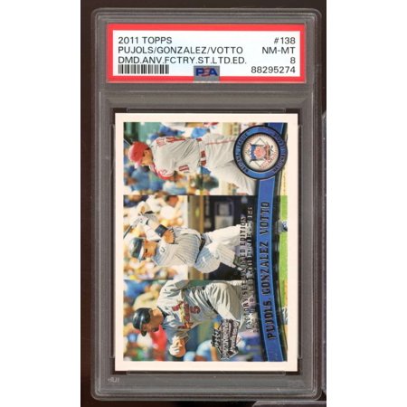 Albert Pujols/Gonzalez/Votto 2011 Topps Diamond Factory Set Limited #138 PSA 8