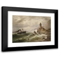 thumbnail image 1 of Albert Rieger 14x11 Black Modern Framed Museum Art Print Titled - Steamship off the Coast, 1 of 5