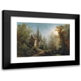 thumbnail image 1 of Albert Rieger 18x13 Black Modern Framed Museum Art Print Titled - A Moonlit Night Over a Chapel and Riders, 1 of 5