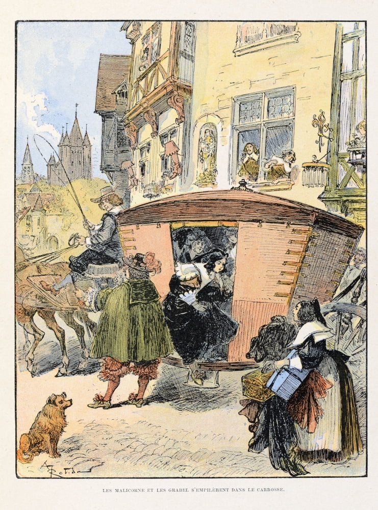 Albert Robida (1848-1926) Canvas Art - (24 x 36)