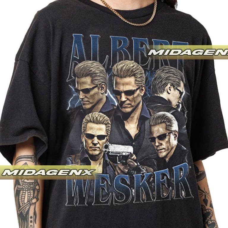 Albert Wesker Resident Evil Vintage BLACK T-Shirt, Gift For Women 