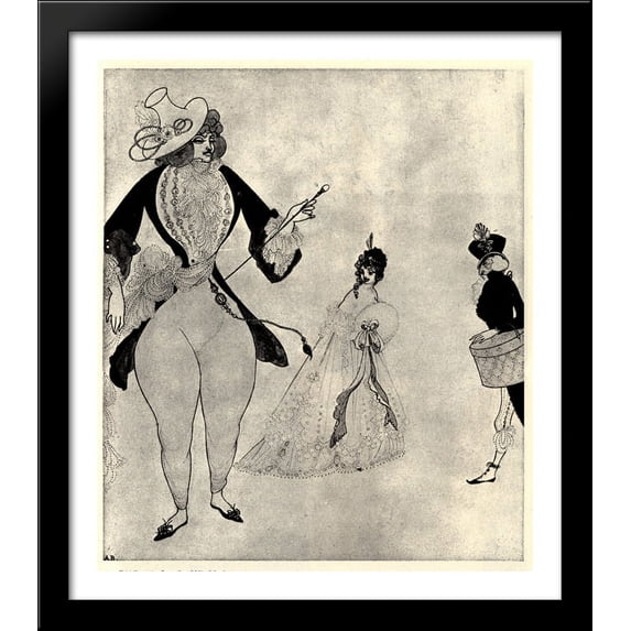 Albert in search of his ideals 28x32 Large Black Wood Framed Print Art by Aubrey Beardsley