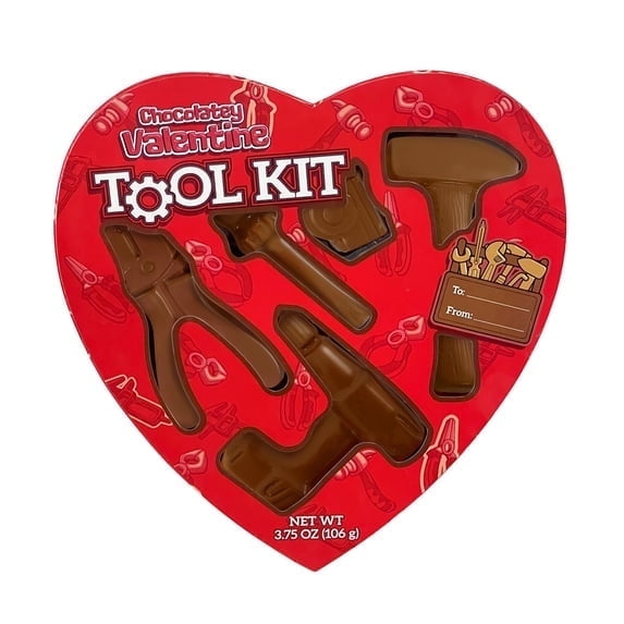 Albert's Candy Toolbox Heart Candy, Valentine's Day Gift, Tool-Shaped Chocolates